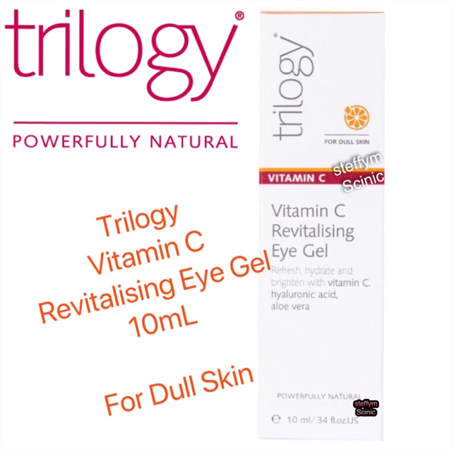 Trilogy Vitamin C Revitalising Eye Gel 10mL hyaluronic acid aloe vera
