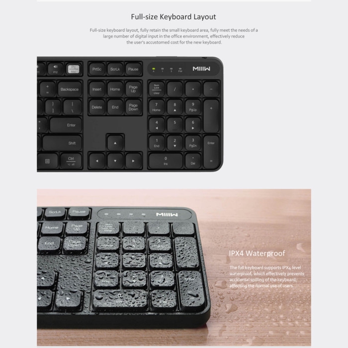 MIIIW WIRELESS COMBO Keyboard Mouse Set