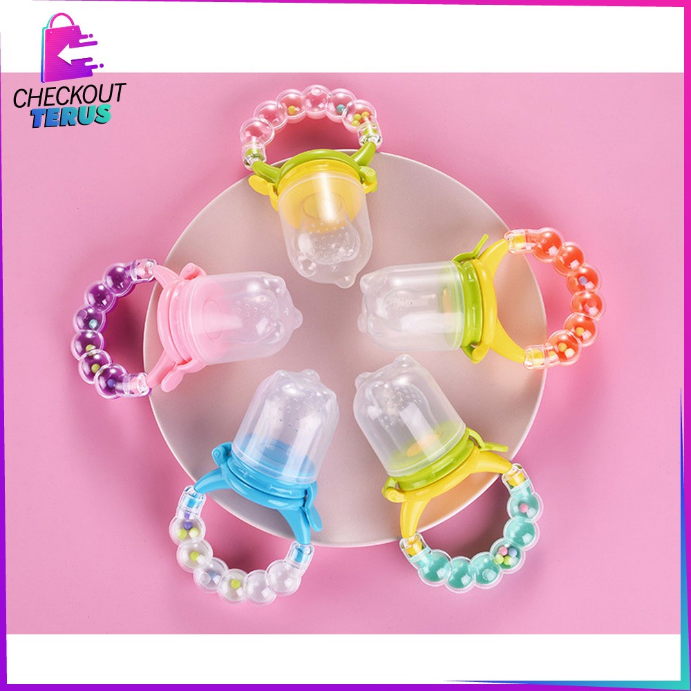 CT C44 45 Dot Buah Bayi Baby Fruit Feeder Rattle Teether Empeng Dot Buah Anak Bayi Mainan Gigitan Bayi Dot Baby