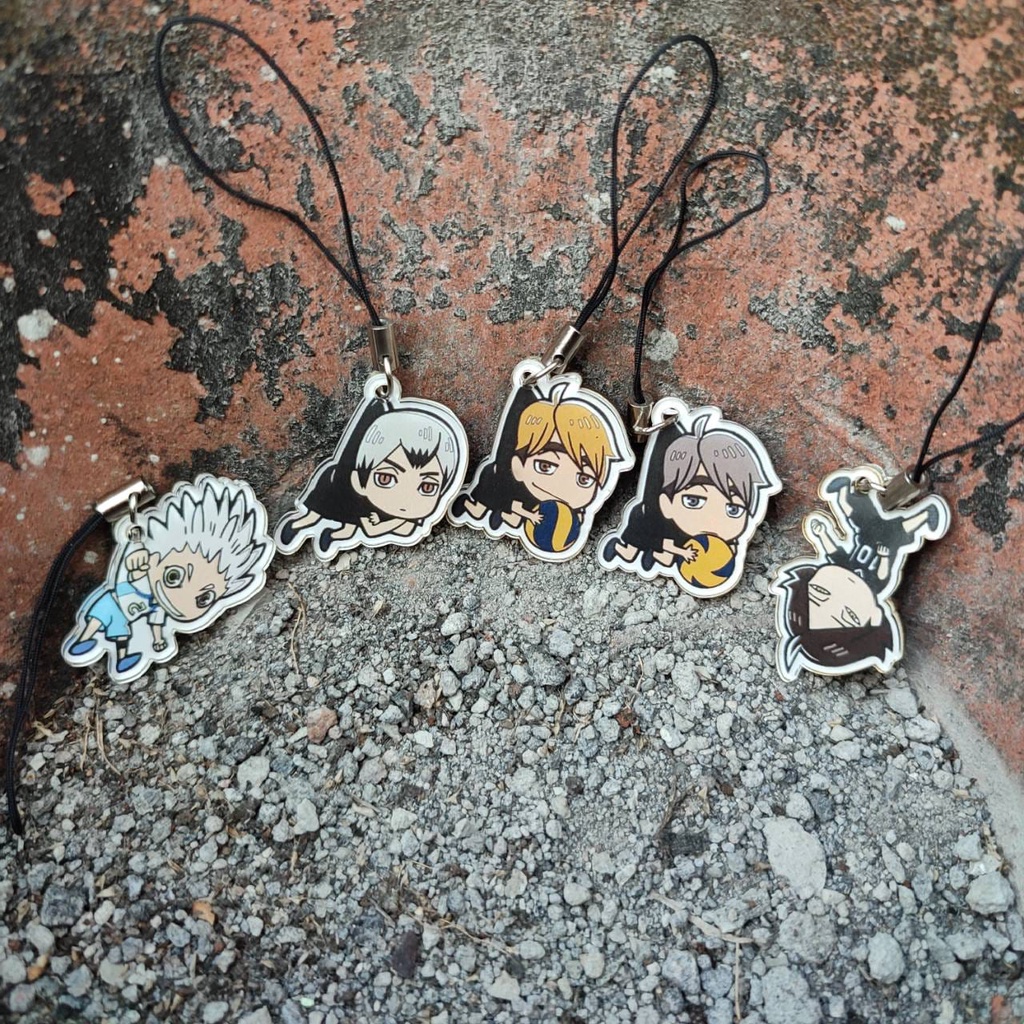 Strap Gantungan HP Anime - Variasi J (Kimetsu no Yaiba Demon Slayer Haikyuu)