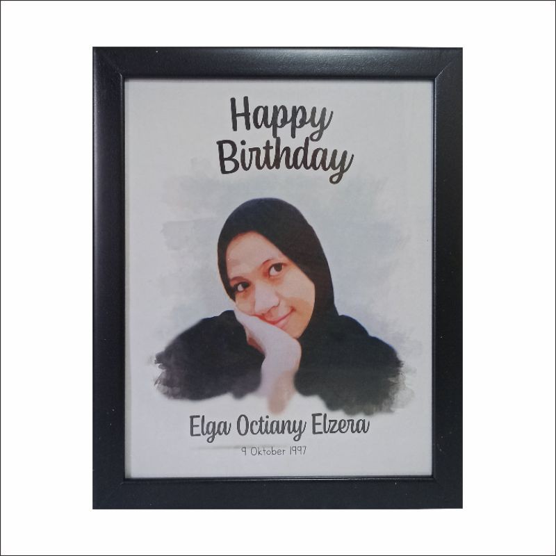 

Kado Wisuda / Ulangtahun / Pernikahan Desain Watercolor Simple 5R