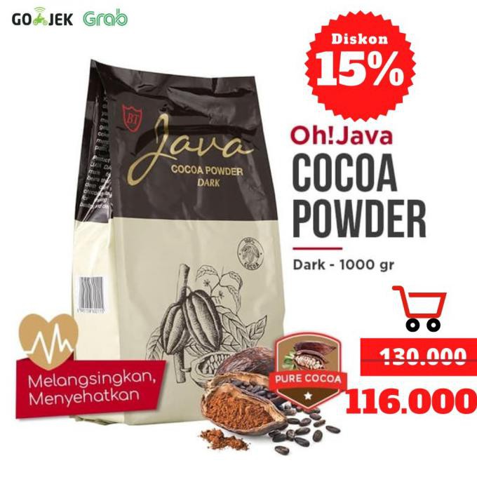

Cuci Gudang Awal Tahun Oh!JAVA DARK Cocoa Powder 1000g Dark Chocolate| ASLI (Bukan Repack) Cuci