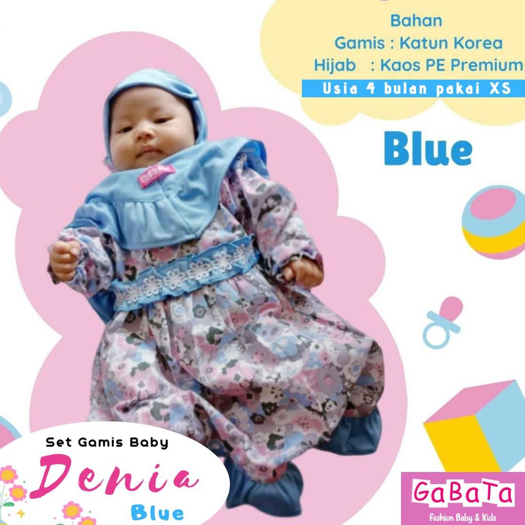 SET GAMIS BALITA MOTIF BUNGA