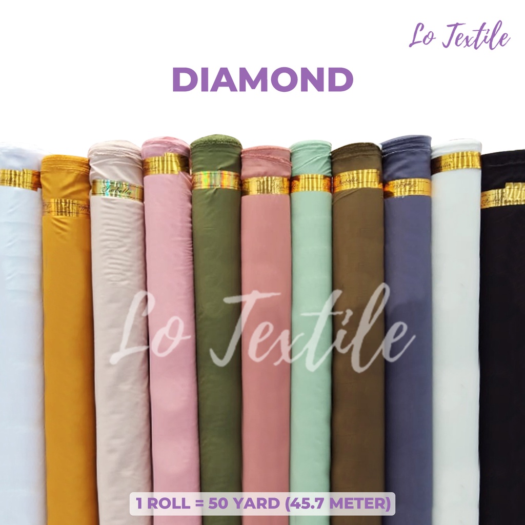 1 Roll Kain Diamond Isabela Isabel Street Crepe - Bahan Kerudung Hijab Pashmina Murah 50 yard