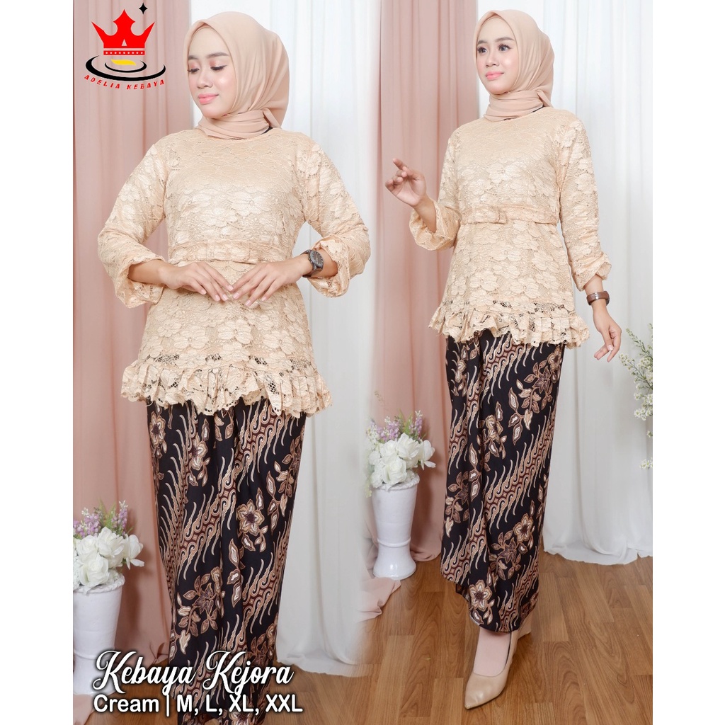 ADE&gt; SET KEBAYA LESTI KEJORA - KEBAYA BRUKAT - BAJU KEBAYA MODERN - SET BRUKAT WISUDA FASHION