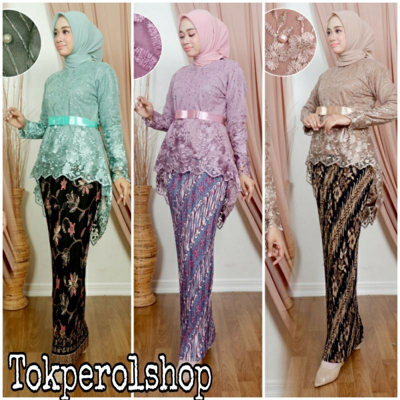Setelan Kebaya Modern Aurora Tulle / Kebaya / Kebaya Modern / Baju Kebaya Modern / Baju Kebaya Konda