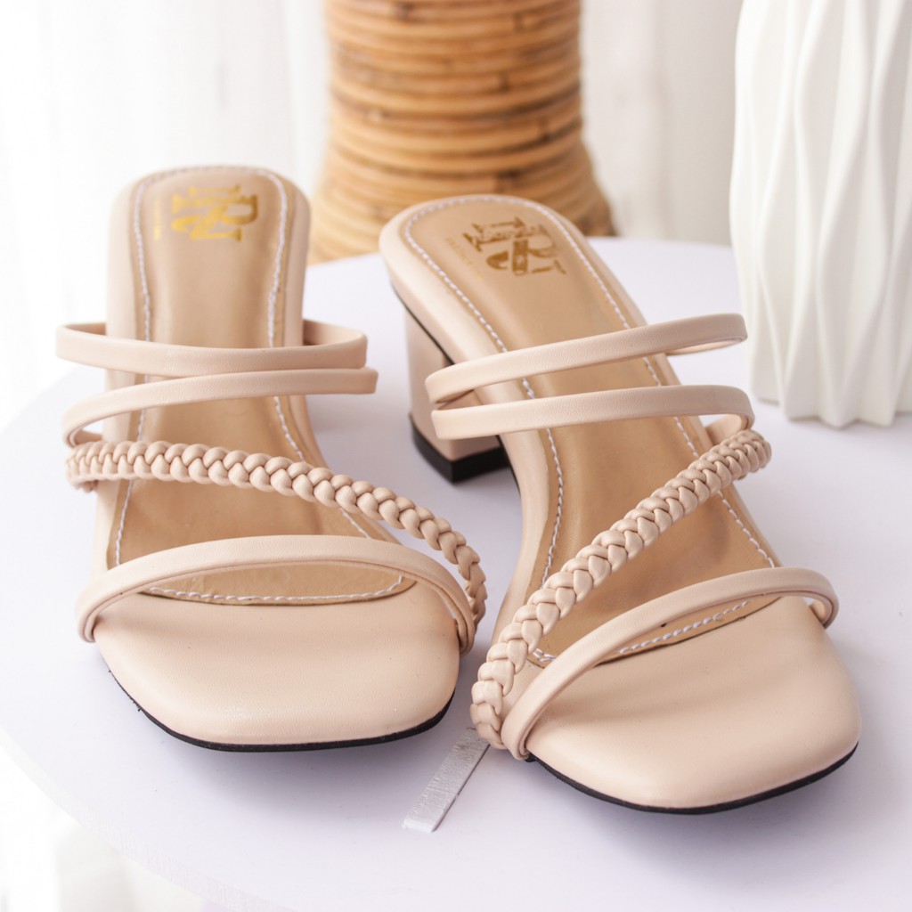 9.9 SALE Sandal Heels Wanita Sandal Hak Wanita Sandal Tali Kepang ID12