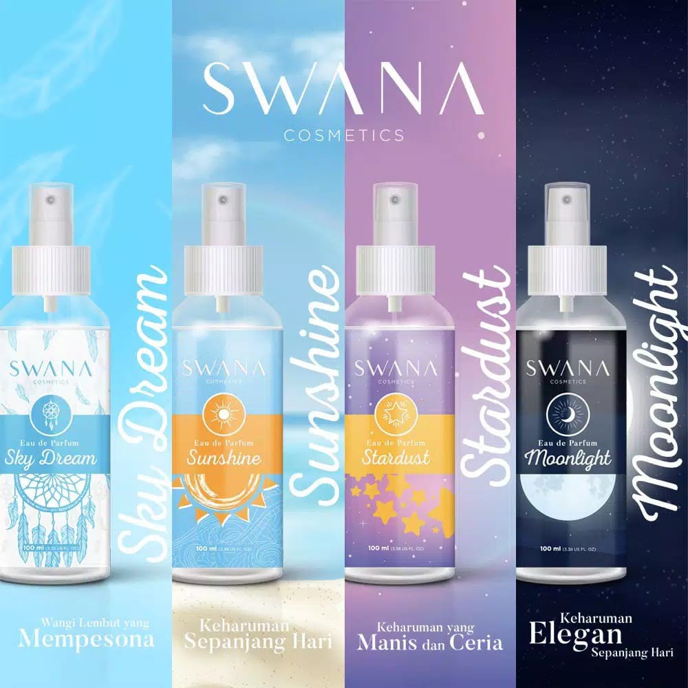 Swana Eau De Parfume parfum Sky Dream, Stardust, Moonlight, Sunshine 100mL (VC)