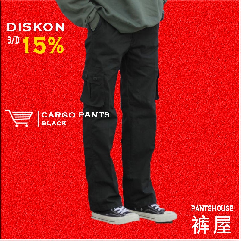 PANTSHOUSE | CELANA PANJANG CARGO PRIA - CELANA PANJANG - CARGO - CELANA CARGO - CELANA CARGO PANJAN
