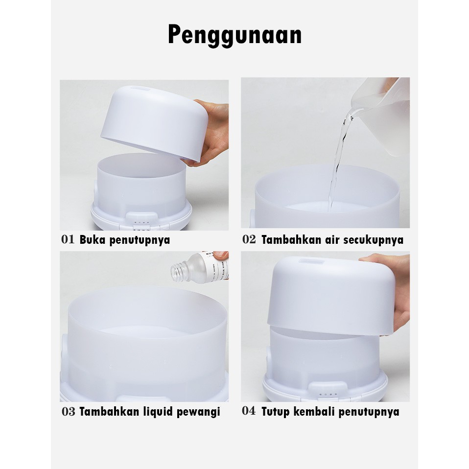 Humidifier Diffuser Aromatherapy 250-500ML+ Remote-8