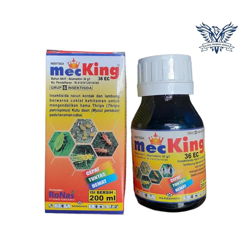 Insektisida MecKing 36 EC Isi 200ml. Abamektin 36 g/l ulate