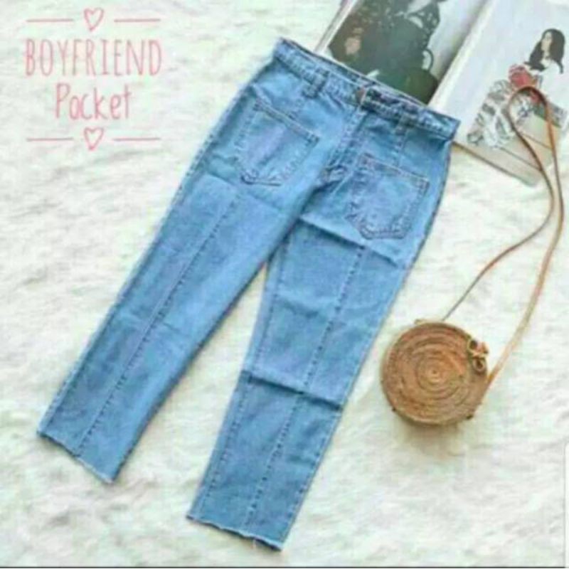 GFS CELANA BOYFRIEND POCKET RAWIS //CELANA BOYFRIEND SAKU DEPAN