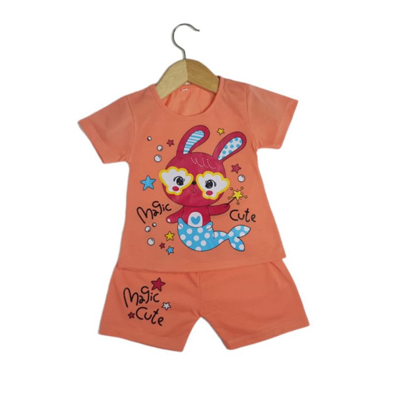 SETELAN BAJU ANAK PEREMPUAN REJECT MOTIF MAGIC MERMAID 2-6 TAHUN