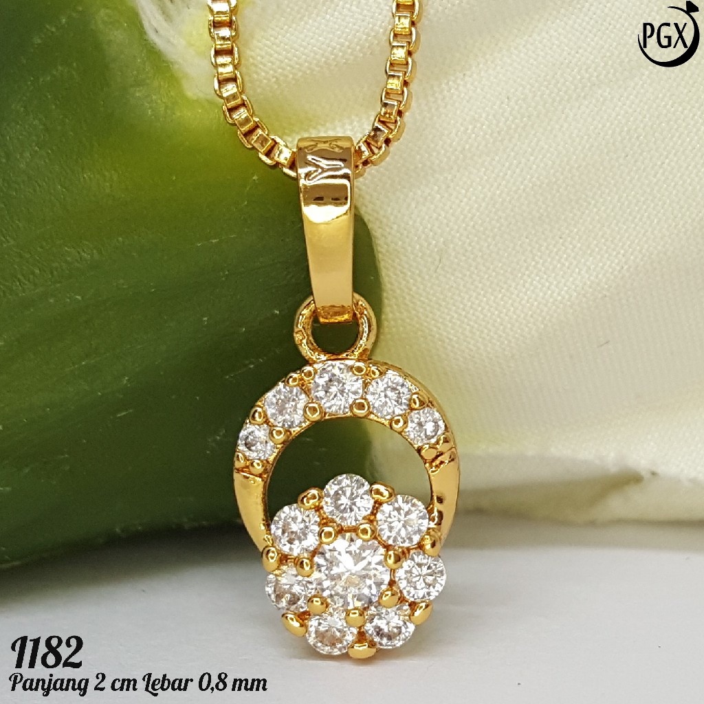PGX Liontin Kalung Xuping Wanita Perhiasan Lapis Emas Aksesoris Fashion - I182