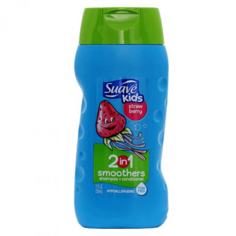 Suave Kids Strawberry 2-in-1 Smoothers Shampoo+Conditioner (12oz/355m)