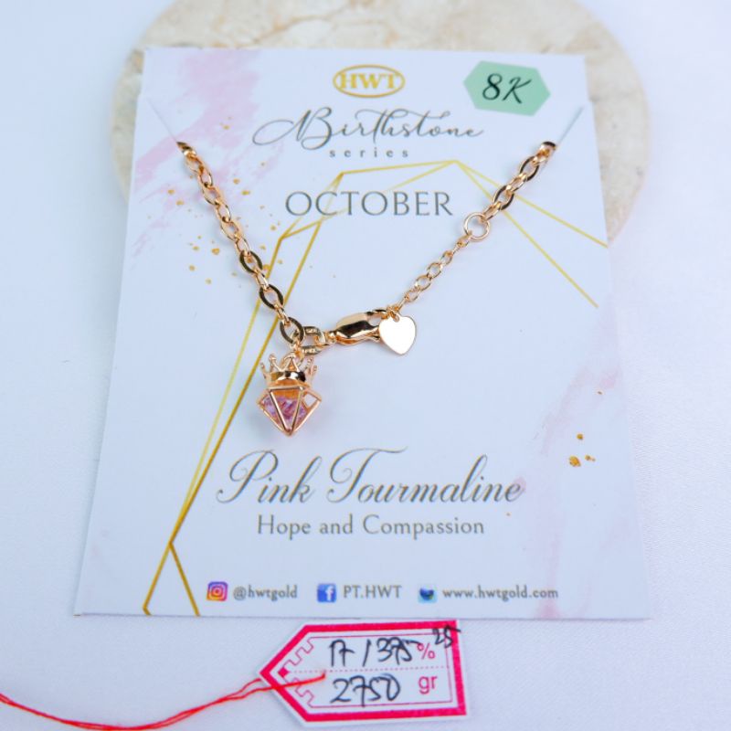 GELANG BIRTHSTONE 375%