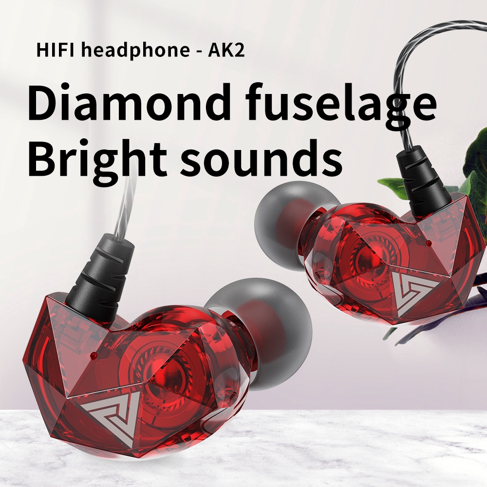 Qkz Ak2 Earphone In Ear Dengan Mic Untuk Olahraga