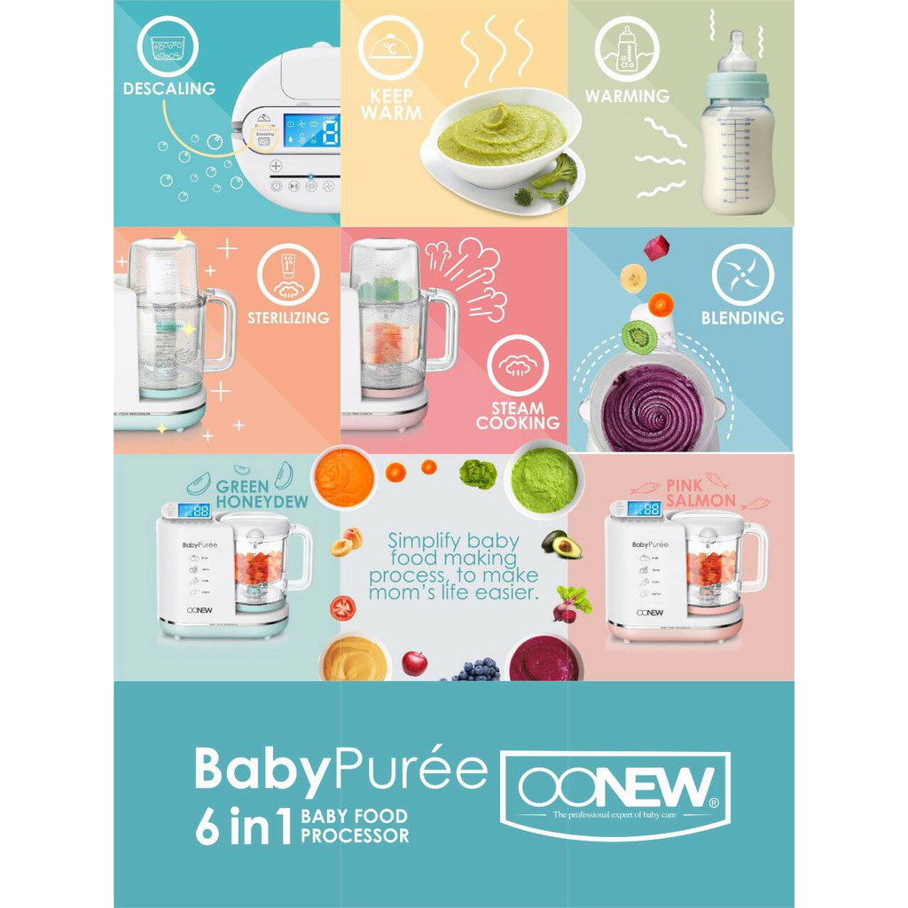 Oonew - Baby Puree 6in1 PINK SALMON