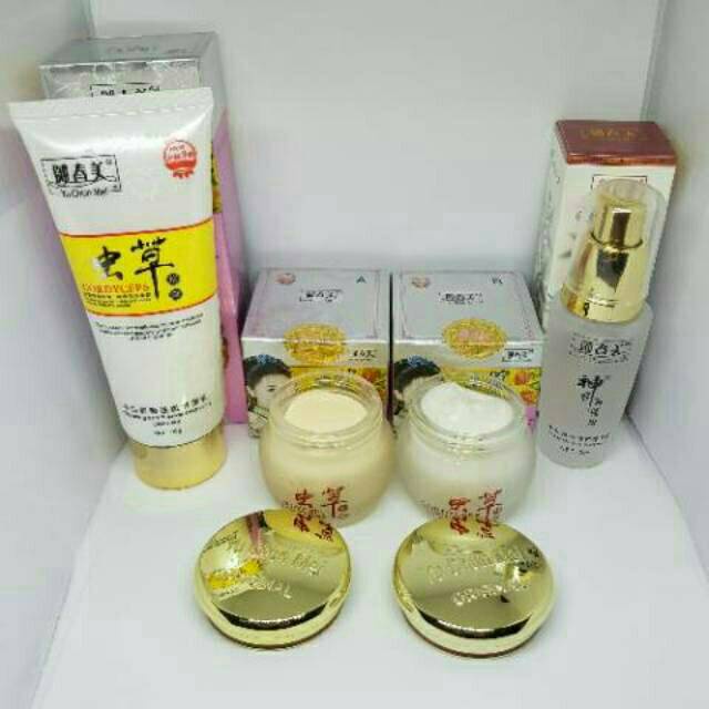 Paket Lengkap Cream Siang Malam Sabun Serum Yu Chun Mei Original Import