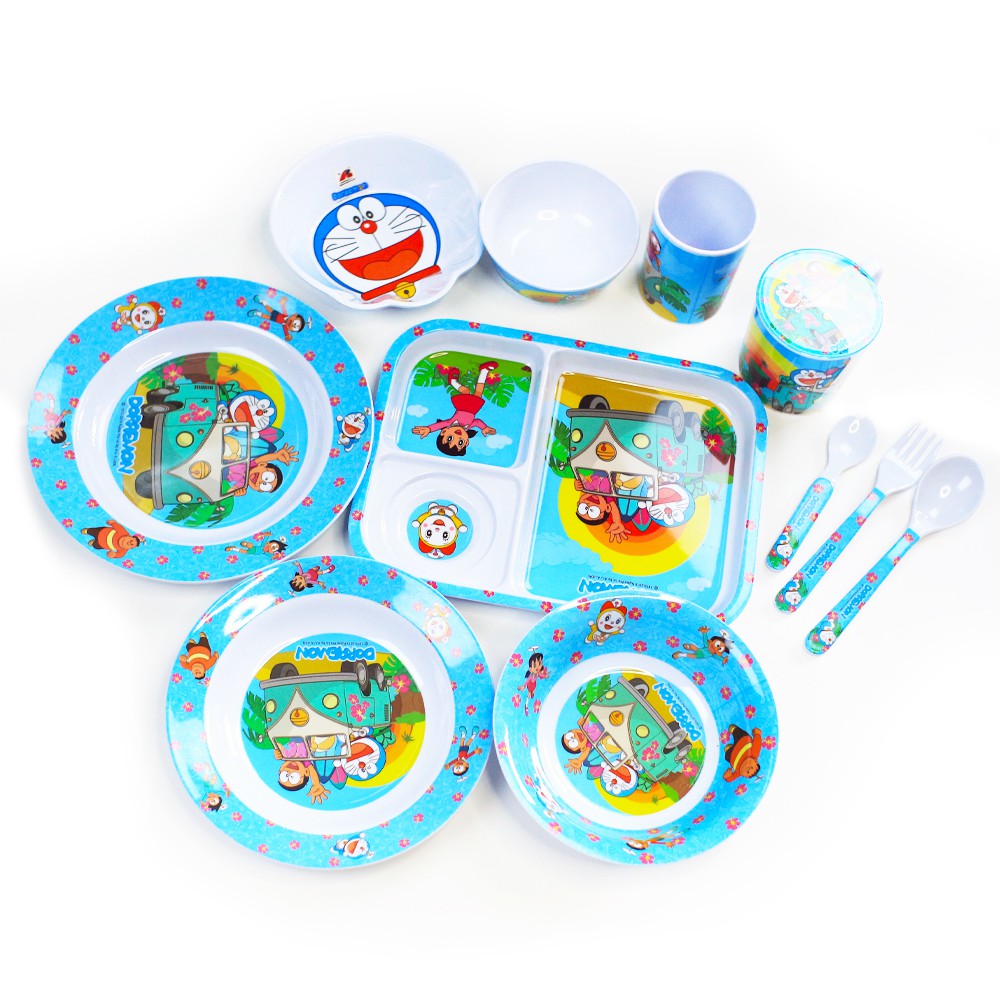 Dapurdia Tableware Children Gift Set 12 pcs Motif doraemon