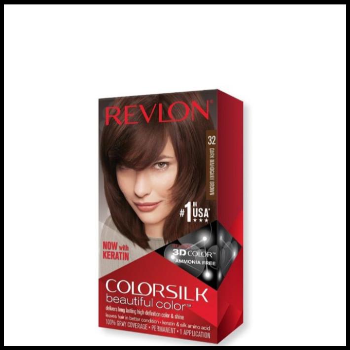 Revlon Colorsilk Hair Color Cat Rambut - 32 Drak Mahogany Brown