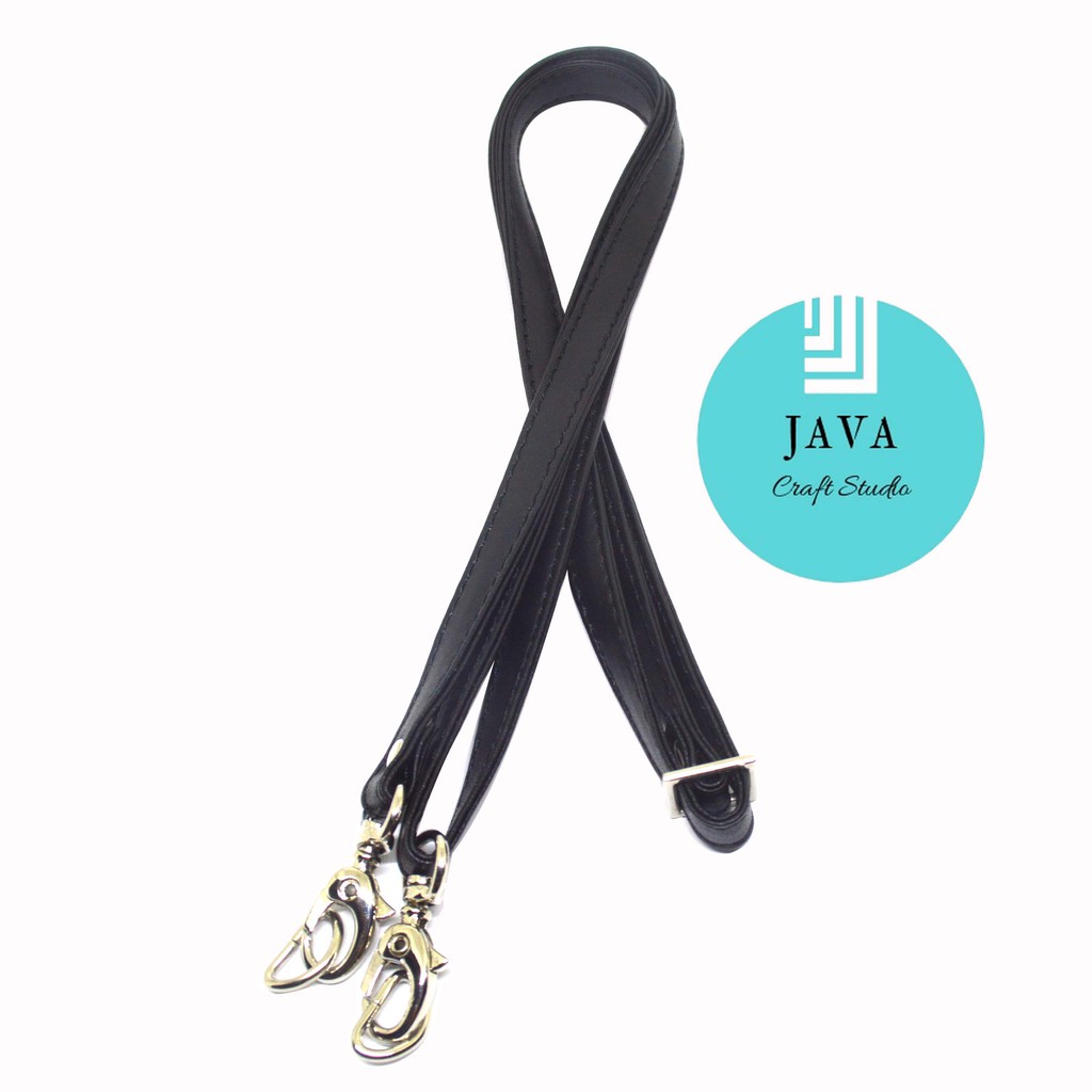 TALI STRAP TAS LEBAR 1.2 CM PANJANG 85 CM HITAM STRAP TAS 12 HITAM