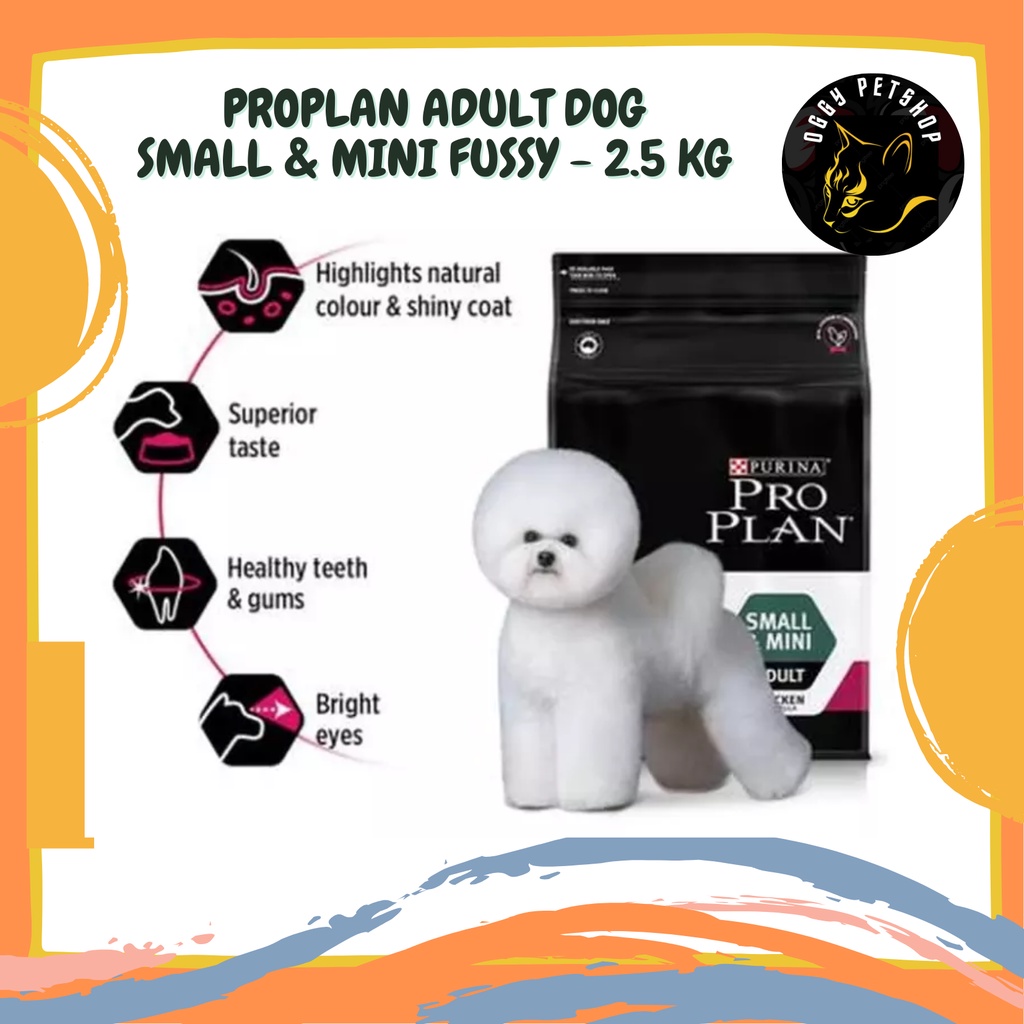 PROPLAN ADULT DOG SMALL &amp; MINI Fussy Beauty CHICKEN FORMULA  Makanan Anjing Freshpack 2.5Kg