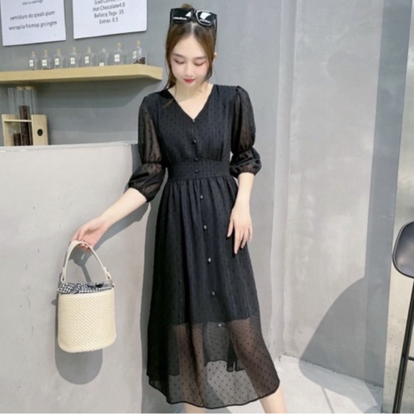 CASUAL DRESS CHIFFON PREMIUM IMPORT ALL SIZE KOREAN STYLE OFFICE LOOK