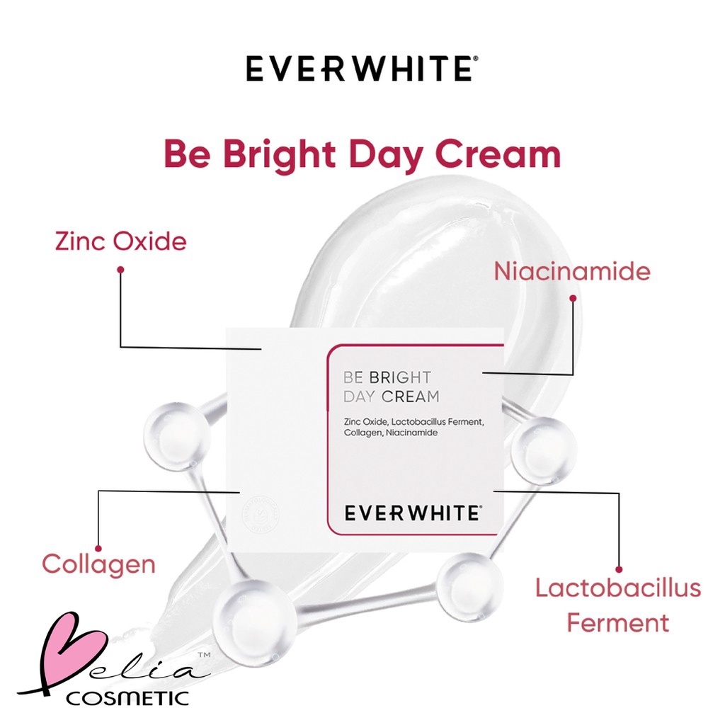 ❤ BELIA ❤ EverWhite Be Bright Face Series - Facial Wash Toner Day Night Cream Ever White Paket wajah