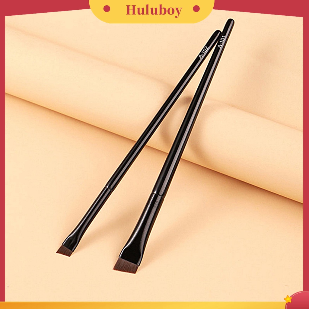 Huluboy Huluboy♡ 2 Pcs Brush Makeup Bahan Nilon Untuk Alis Dan Eyeliner