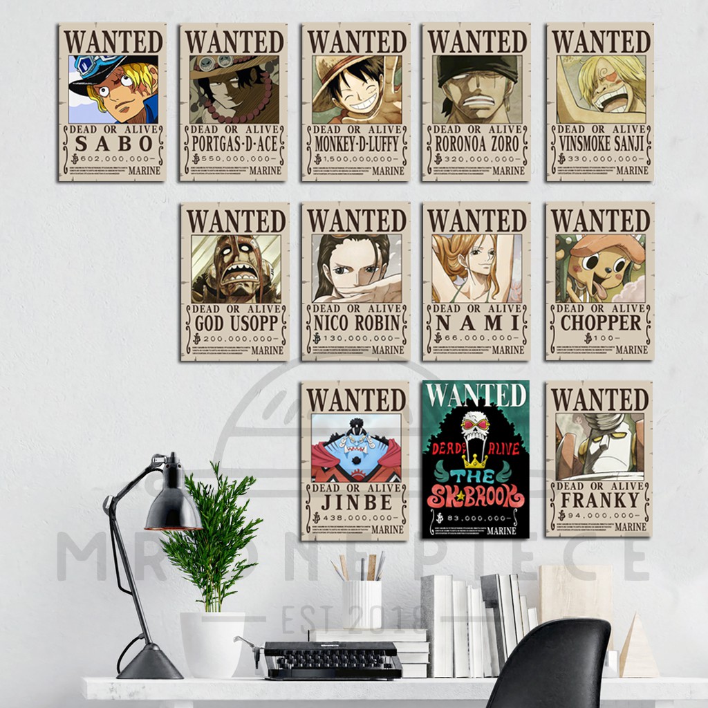 Poster Bounty Ace, Sabo & Mugiwara Pirates