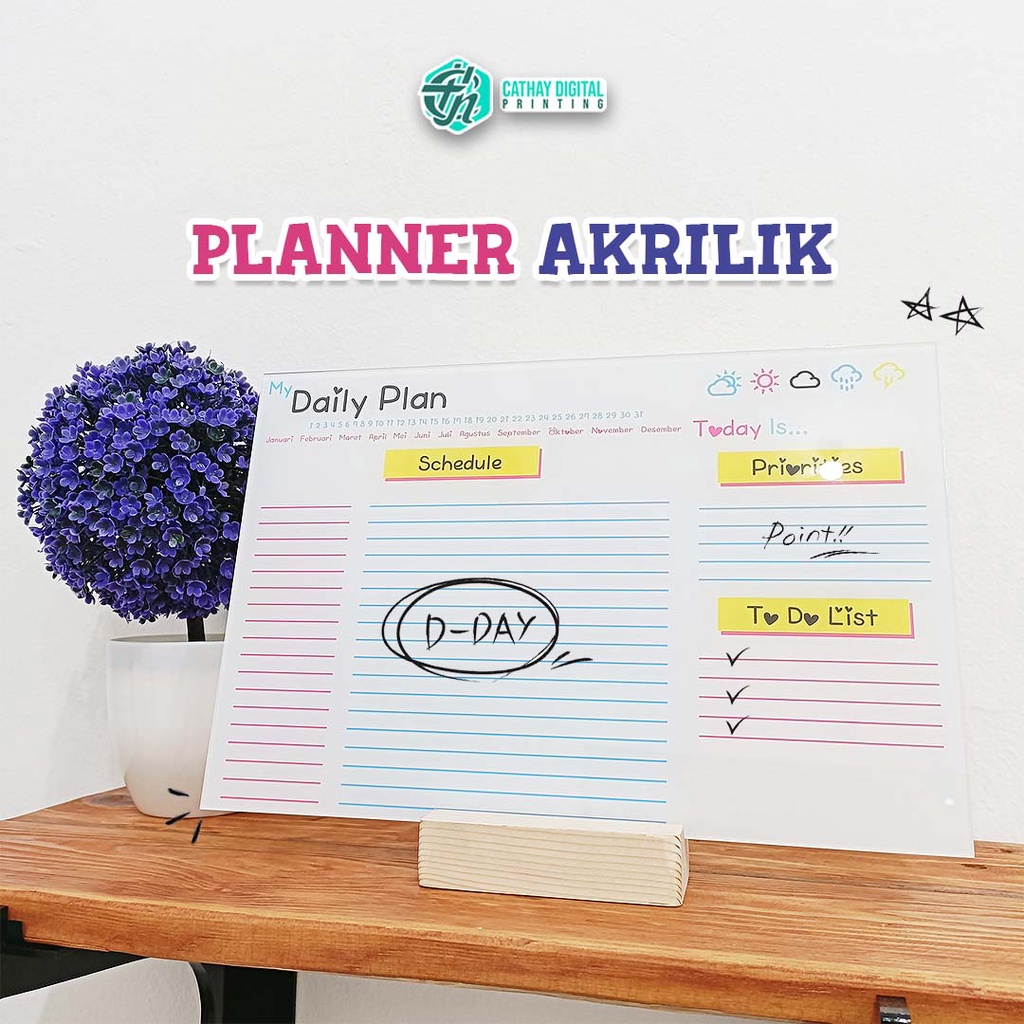 

Planner Akrilik | Planner + Spidol