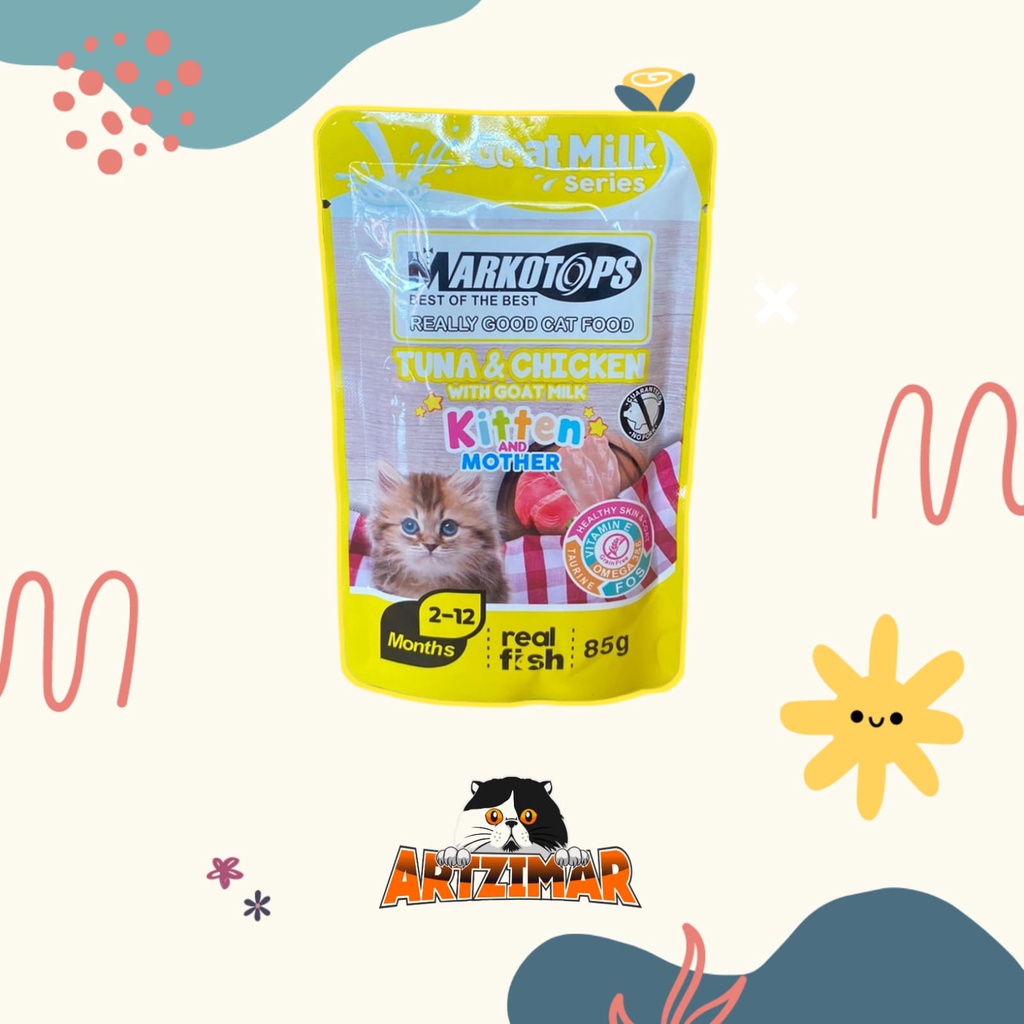 Markotops Pouch 85gr/Markotops Sachet 85gr makanan basah