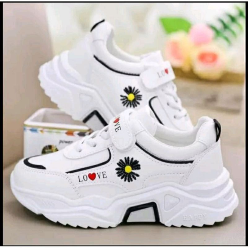 TmO - 8.8 Sale Sepatu wanita fashion sneakers JintuFlowers/sepatu sneakers tali dan repet trendy termurah bisa cod kekinian/sepatu wanita jalan santai trendy/sepatu wanita sneakers santai jalan trendy