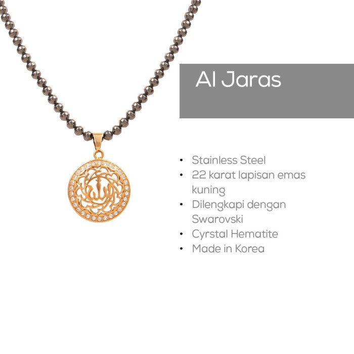 Al-Jaras Kalung & Gelang Terapi Dengan Liontin Berlafaz Allah
