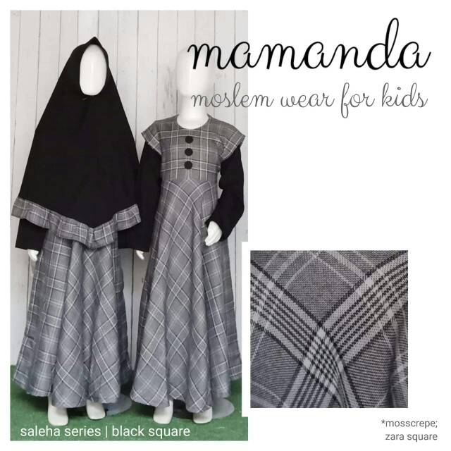 Saleha Gamis Set by Mamanda baju dress anak perempuan