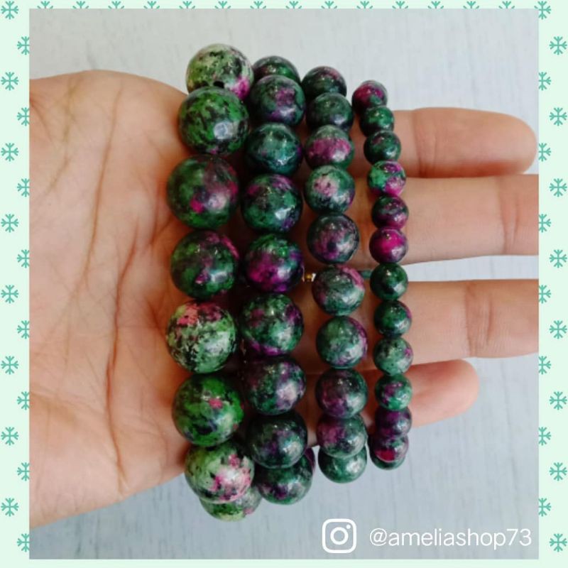Gelang Batu Ruby Zoisite