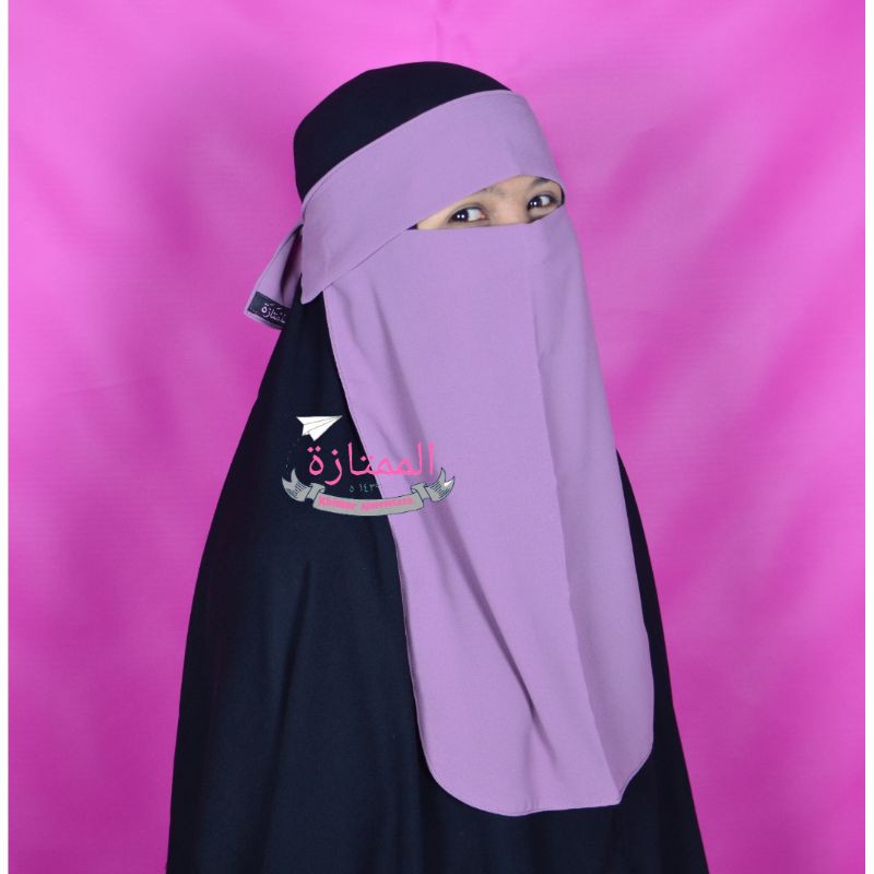 (PRODUK DISKON) niqab bandana poni ceruty baby doll  - Almumtaza Muslimah