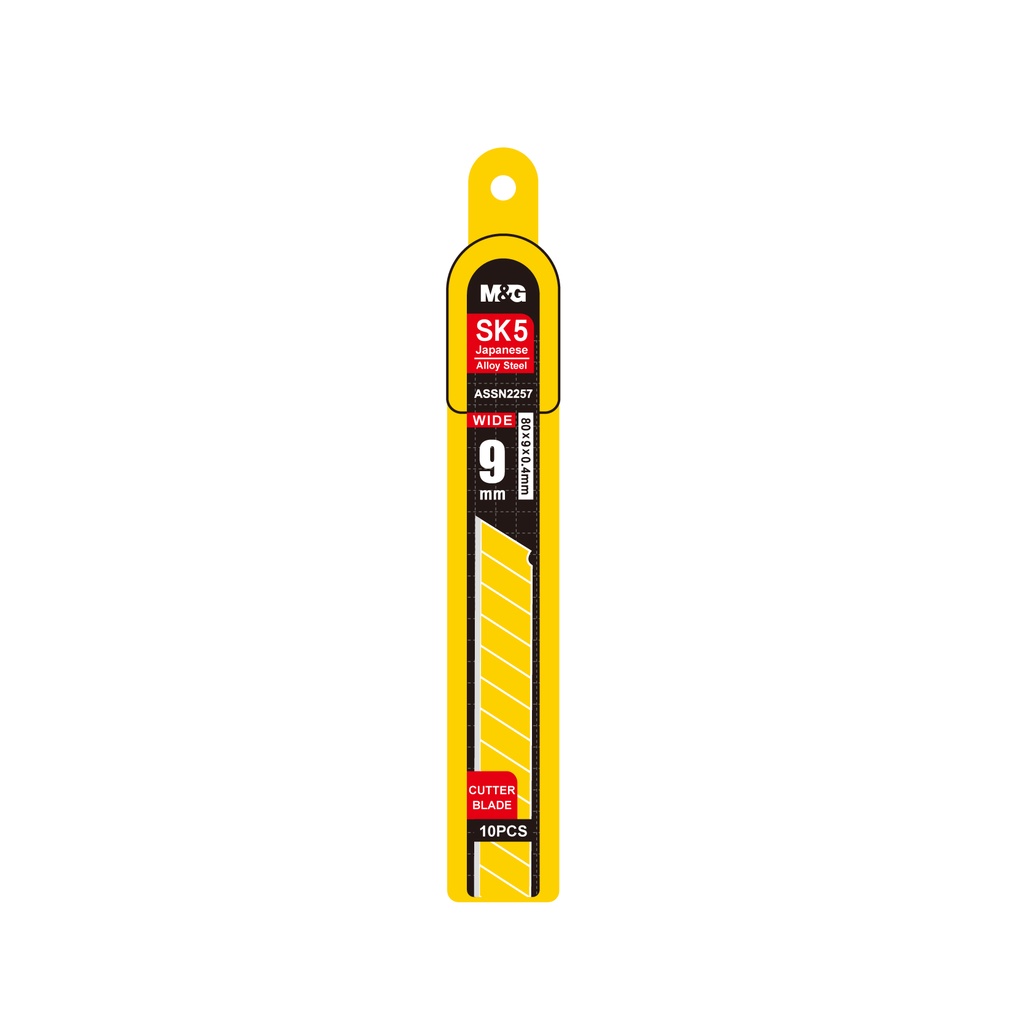 

M & G Cutter Blades 9mm 80*9*0.4mm With 13Points 10Pcs/Box Isi Cutter Pisau Cutter