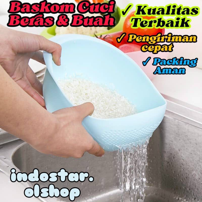 Baskom Pencuci Sayur buah Sayur Beras Alat Cuci Beras Buah⭐IndoStar⭐