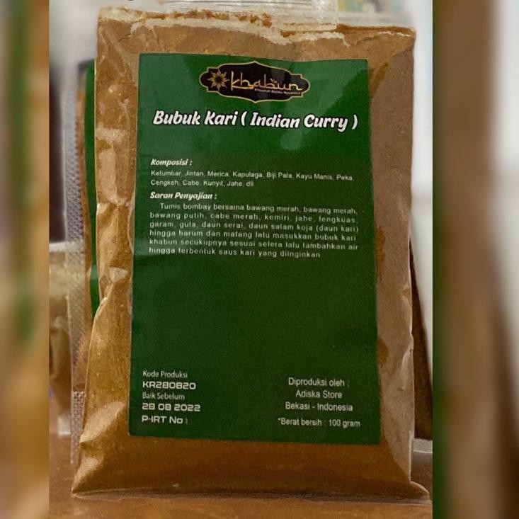 

SPESIAL DISKON Bubuk Kari (Indian Curry) / Kare Khabun 100 gr