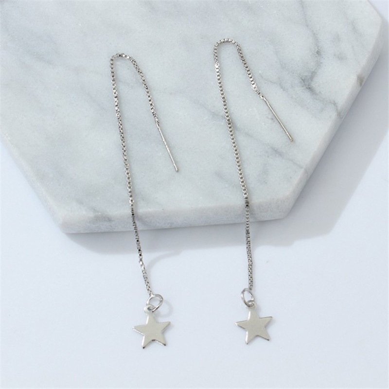 COD❤️2Pcs/1Sepasang Anting Korea Wanita Panjang Model Tusuk Tindik Rantai Rumbai Earring  Perhiasan Hadiah Fashion Aksesoris Murah