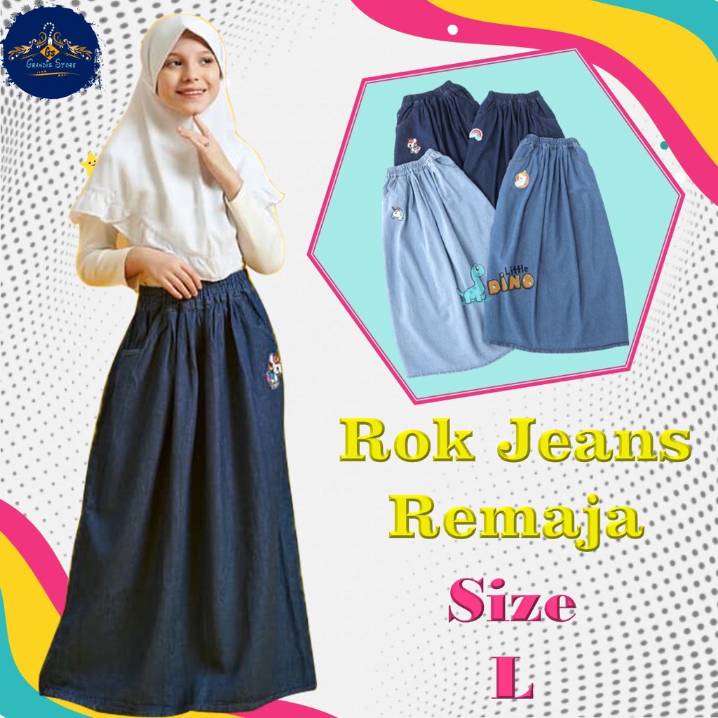 Rok Bawahan SoftJeans Soft Jeans Levis Lepis Jins Denim Panjang Long Skirt Fashion Premium Kekinian 