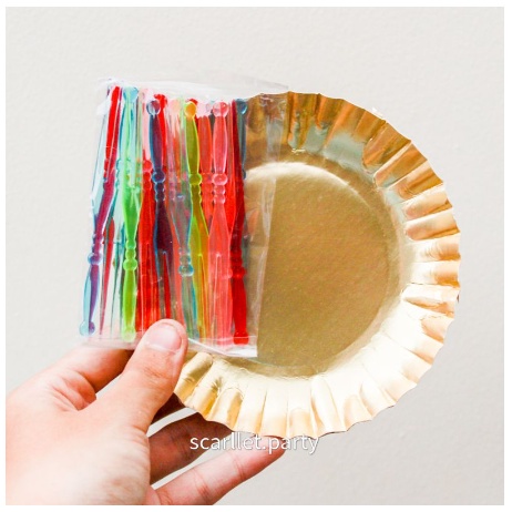 PIRING KUE ULANGTAHUN GOLD PIRING KERTAS PIRING ULTAH PIRING KECIL EMAS GARPU KUE ANAK SENDOK KUE SE