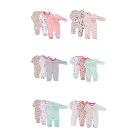 BABY K2 - Baby Sleepsuit Isi 3 Pcs Motif Random Import