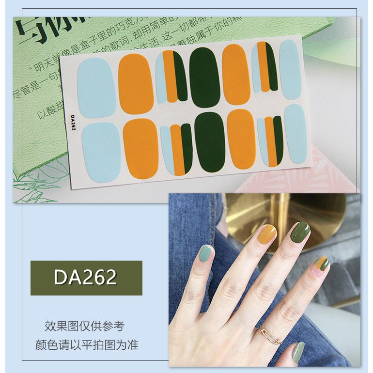 &lt;Jjoygirl&gt;DA Nail Sticker Motif / Sticker Kuku / Stiker Kuku / Nail Stiker Glitter / Stripes Design