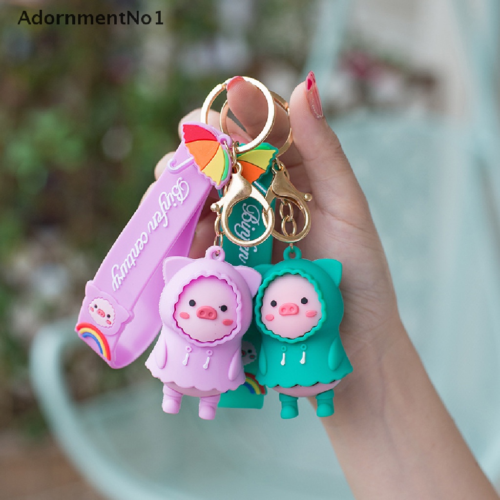 (AdornmentNo1) Gantungan Kunci Boneka Kartun Babi Bahan Metal