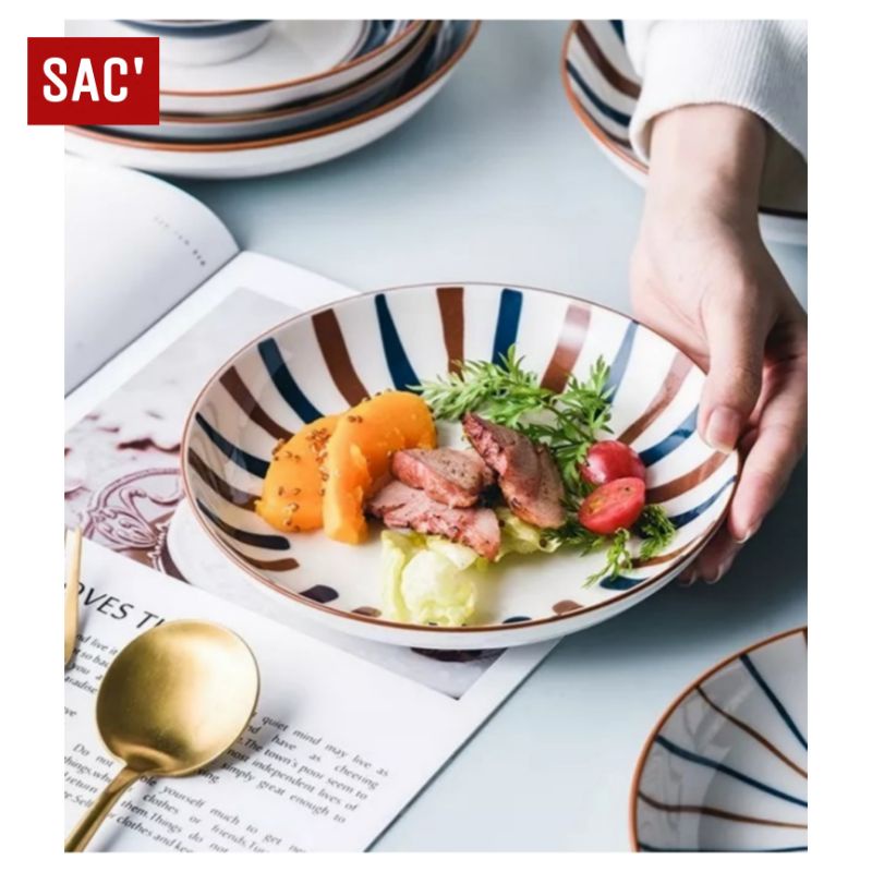 TATSU Japanese Style Dinner Plate Piring Makan Ala Jepang Keramik-6