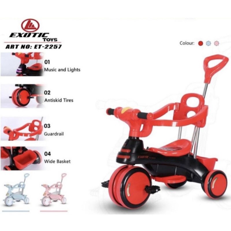 Sepeda Roda Tiga Anak (Tricycle) Exotic ET-2257