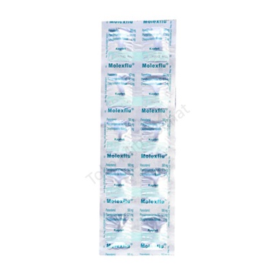 MOLEXFLU ISI 10 Kaplet / OBAT FLU / SAKIT KEPALA / DEMAM / HIDUNG TERSUMBAT / PILEK / BERSIN-BERSIN 